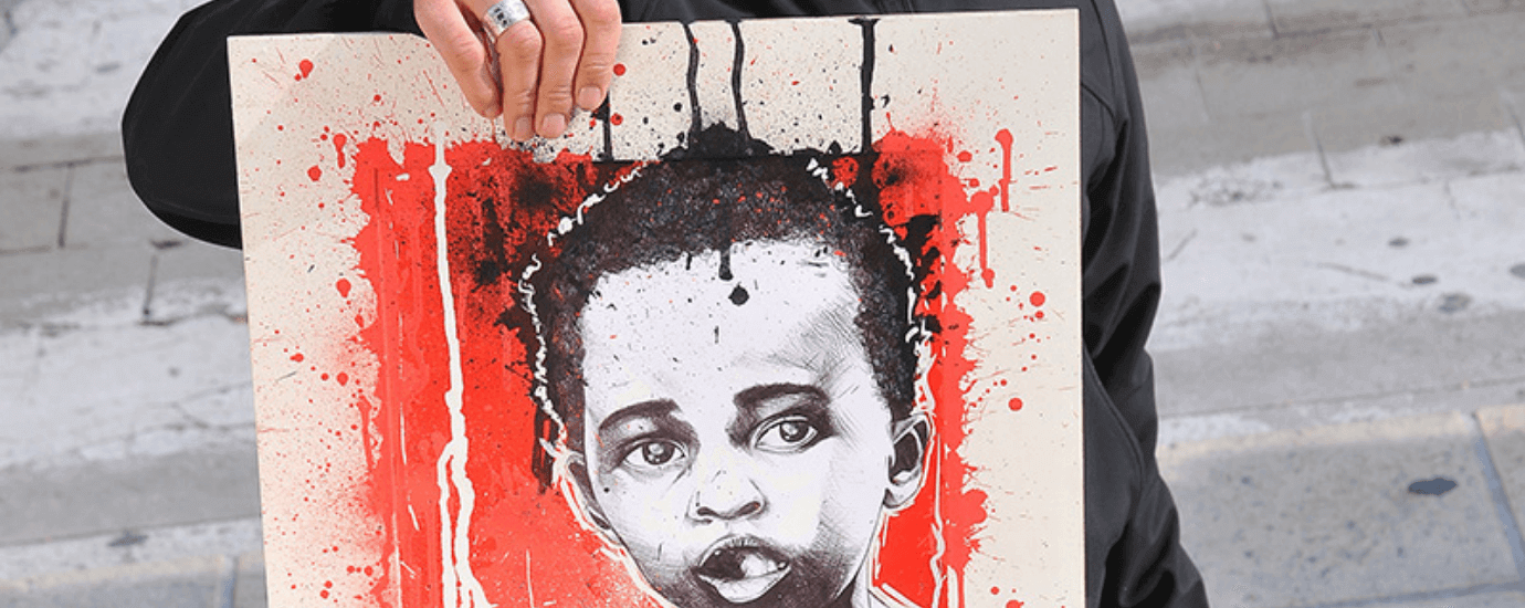 image d'une oeuvre de portrait par un artiste